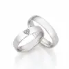 Alianzas de boda de paladio con diamantes