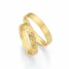 Alianzas de boda de oro amarillo con diamantes