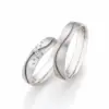 Alianzas de boda de paladio con diamante