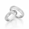 Alianzas de boda de oro blanco con diamante