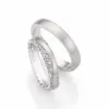 Alianzas de boda de paladio con diamantes
