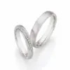 Alianzas de boda de paladio con diamantes