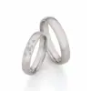 Alianzas de boda de paladio con diamantes