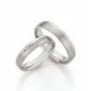 Alianzas de boda de paladio con diamantes