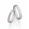 Alianzas de boda de paladio con diamantes