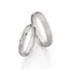 Alianzas de boda de paladio con diamantes