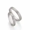 Alianzas de boda de paladio con diamante