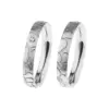 Alianzas de boda de acero con diamante