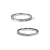 Alianzas de boda de oro blanco con diamantes