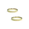 Alianzas de boda de oro amarillo con diamante