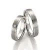 Alianzas de boda de acero y titanio con diamante