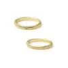 Alianzas de boda de oro amarillo con diamante