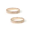 Alianzas de boda de oro rosado con diamante