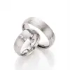 Alianzas de boda de titanio con diamante