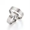 Alianzas de boda de titanio con diamante