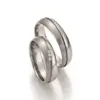 Alianzas de boda de titanio con diamantes