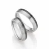 Alianzas de boda de titanio y zirconio con diamantes