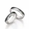 Alianzas de boda de titanio y zirconio con diamantes