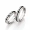 Alianzas de boda de titanio y zirconio con diamantes