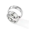 Alianzas de boda de acero con diamantes