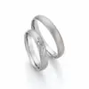 Alianzas de boda de acero con diamantes