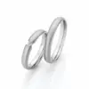 Alianzas de boda de acero con diamante