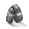 Alianzas de boda de tántalo y paladio con diamantes