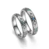 Alianzas de boda de tántalo con diamantes
