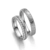 Alianzas de boda de tántalo con diamantes