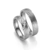 Alianzas de boda de tántalo con diamantes
