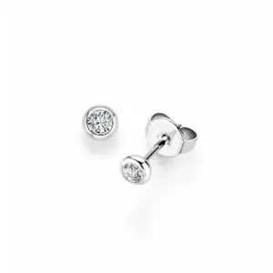 Pendientes de platino con diamantes