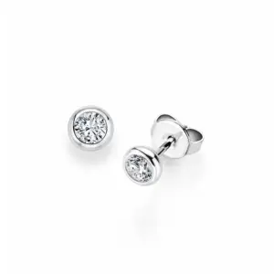 Pendientes de platino con diamantes