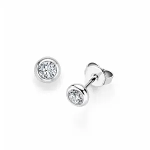 Pendientes de oro blanco con diamantes