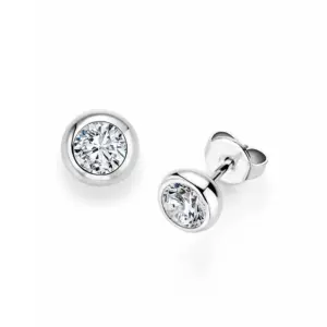 Pendientes de platino con diamantes