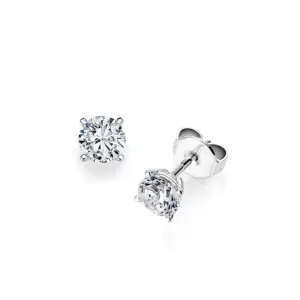 Pendientes de oro blanco con diamantes