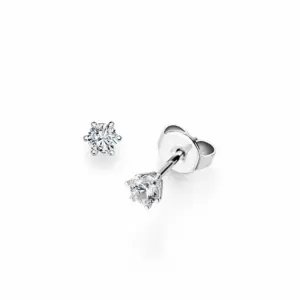 Pendientes de platino con diamantes