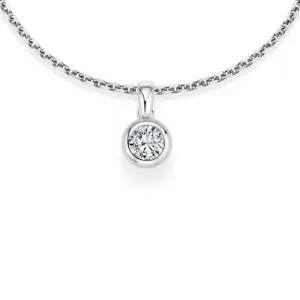 Colgante de platino con diamante