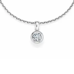 Colgante de platino con diamante