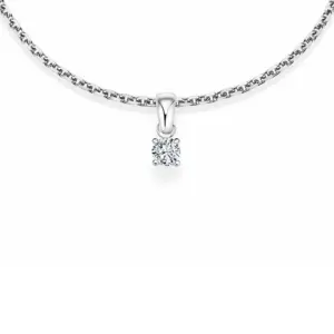 Colgante de oro blanco con diamante