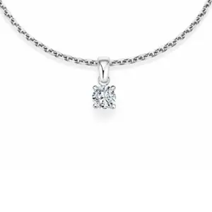 Colgante de oro blanco con diamante