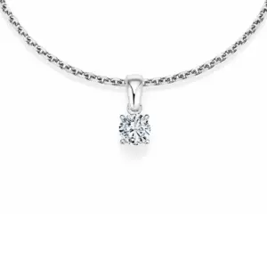 Colgante de oro blanco con diamante