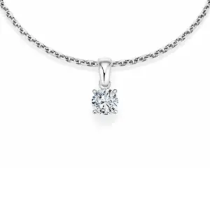 Colgante de oro blanco con diamante