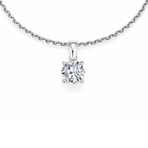 Colgante de oro blanco con diamante