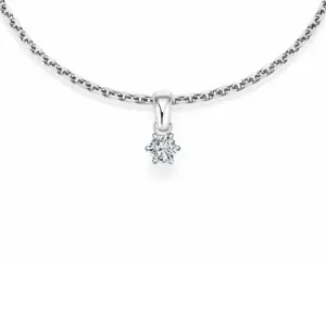 Colgante de oro blanco con diamante
