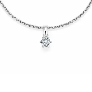 Colgante de oro blanco con diamante