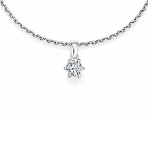 Colgante de platino con diamante