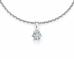 Colgante de oro blanco con diamante