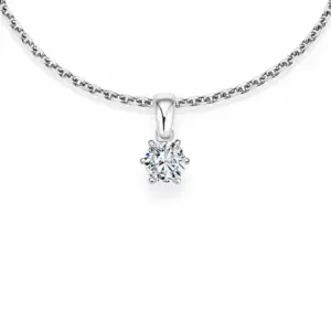 Colgante de oro blanco con diamante