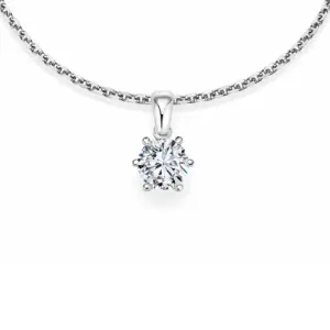 Colgante de oro blanco con diamante