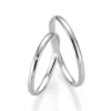 Alianzas de boda de platino con diamante